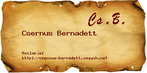Csernus Bernadett névjegykártya