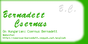 bernadett csernus business card